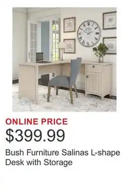 Costco Bush Furniture Salinas L-shape Desk with Storage offer