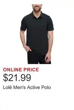 Costco Lolë Men's Active Polo offer