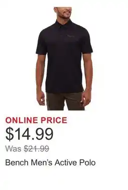 Costco Bench Men's Active Polo offer