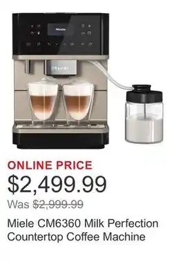Costco Miele CM6360 Milk Perfection Countertop Coffee Machine offer