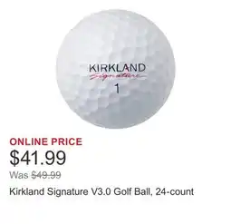 Costco Kirkland Signature V3.0 Golf Ball, 24-count offer
