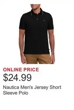 Costco Nautica Men's Jersey Short Sleeve Polo offer