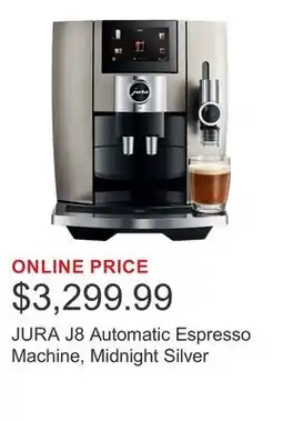 Costco JURA J8 Automatic Espresso Machine, Midnight Silver offer