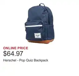 Costco Herschel - Pop Quiz Backpack offer