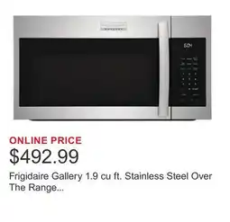 Costco Frigidaire Gallery 1.9 cu ft. Stainless Steel Over The Range Microwave with Sensor Cook, 400 CFM offer