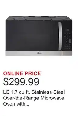 Costco LG 1.7 cu ft. Stainless Steel Over-the-Range Microwave Oven with EasyClean Interior offer