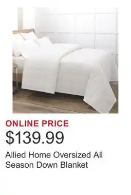Costco Allied Home Oversized All Season Down Blanket offer