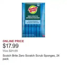 Costco Scotch Brite Zero Scratch Scrub Sponges offer