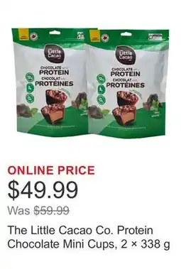 Costco The Little Cacao Co. Protein Chocolate Mini Cups, 2 × offer
