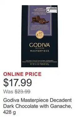 Costco Godiva Masterpiece Decadent Dark Chocolate with Ganache offer