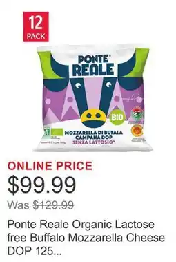 Costco Ponte Reale Organic Lactose free Buffalo Mozzarella Cheese DOP 125 g (4.4 oz) × offer