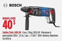 Canadian Tire BOSCH 7.5A 1˝ SDS+ Rotary Hammer offer