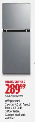 Canadian Tire Vida by PADERNO 4.5 Cu-Ft 2-Door Fridge offer