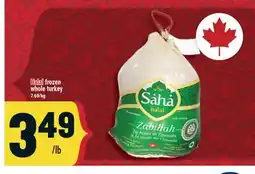 Marché Adonis Frozen whole turkey offer