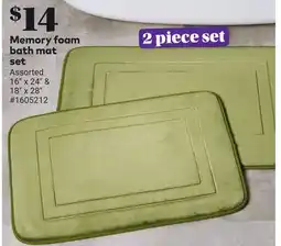 Giant Tiger Memory foam bath mat set offer