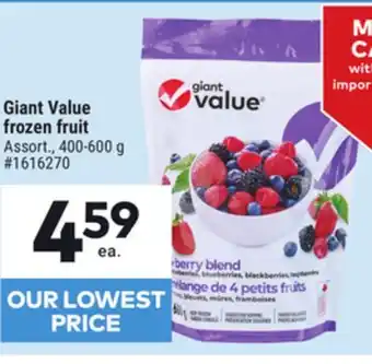 Giant Tiger Giant Value frozen fruit offer