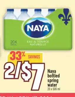 Marché Adonis Naya bottled spring water offer