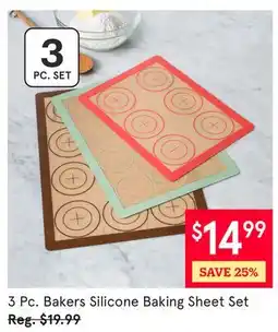 Kitchen Stuff Plus 3 Pc. Bakers Silicone Baking Sheet Set offer