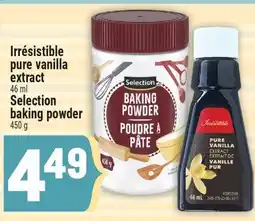 Marché Adonis Irrésistible pure vanilla extract 46 ml Selection baking powder 450 g offer