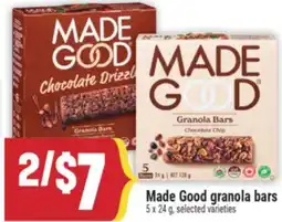 Marché Adonis Made Good granola bars offer