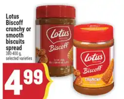 Marché Adonis Lotus Biscoff crunchy or smooth biscuits spread offer