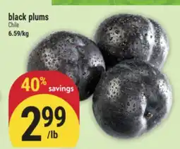 Marché Adonis Black plums offer