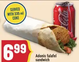 Marché Adonis Adonis falafel sandwich offer