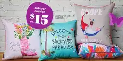 Giant Tiger outdoor cushion offer