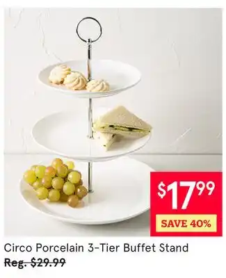 Kitchen Stuff Plus Circo Porcelain 3-Tier Buffet Stand offer