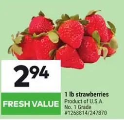 Giant Tiger 1 lb strawberries offer