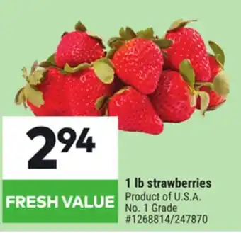 Giant Tiger 1 lb strawberries offer