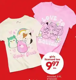 Giant Tiger girls licensed tee offer