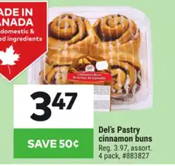 Giant Tiger Del's Pastry cinnamon buns offer
