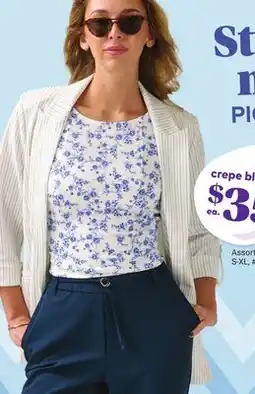 Giant Tiger crepe blazer offer