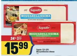 Marché Adonis Saputo 15%-20% Mozzarellissima cheese offer