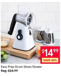 Kitchen Stuff Plus Easy Prep Drum Slicer Grater offer