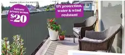 Giant Tiger balcony privacy screen offer