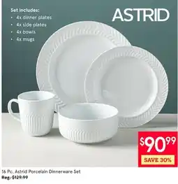 Kitchen Stuff Plus 16 Pc. Astrid Porcelain Dinnerware Set offer