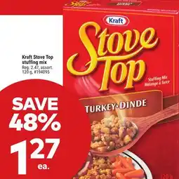 Giant Tiger Kraft Stove Top stuffing mix offer