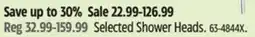 Canadian Tire DELTA Selected Shower Heads offer