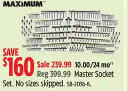 Canadian Tire MAXIMUM Master Socket Set offer