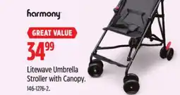 Canadian Tire Harmony Litewave Umbrella Stroller with Canopy offer