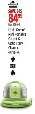 Canadian Tire Little Green Mini Portable Carpet & Upholstery Cleaner offer