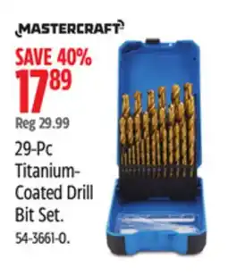 Canadian Tire Mastercraft 29-Pc Titanium- Coated Drill Bit Set offer