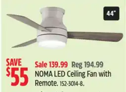 Canadian Tire NOMA LED Ceiling Fan with Remote offer