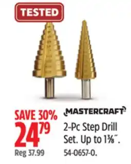 Canadian Tire Mastercraft 2-Pc Step Drill Set offer
