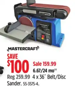 Canadian Tire Mastercraft 4 x 36˝ Belt/Disc Sander offer