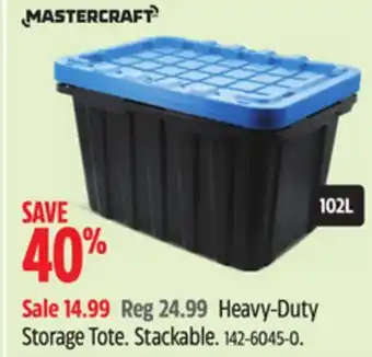 Canadian Tire Mastercraft Heavy-Duty Storage Tote offer