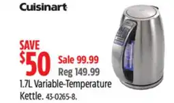 Canadian Tire Cuisinart 1.7L Variable-Temperature Kettle offer