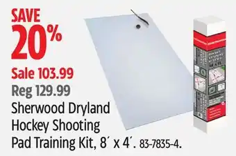 Canadian Tire Sherwood Dryland Hockey Shooting Pad Training Kit offer